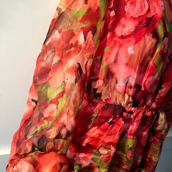 Vibrant Floral Long Sleeve Dress - Picture 3 of 5